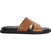 Dune London Leather Cut Out Sandals Tan