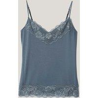 Jigsaw Modal Rich V-Neck Lace Vest Blue