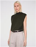 Pure Wool Textured Knitted Vest