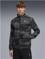 Puma Run Velocity Graphic Print Sports Jacket Black