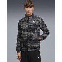 Puma Run Velocity Graphic Print Sports Jacket Black