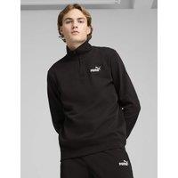 Puma No.1 Logo Cotton Rich Half Zip Sweatshirt Black