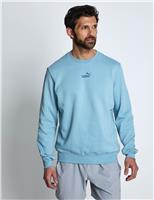 Puma Cotton Rich Crew Neck Sweatshirt Light Blue