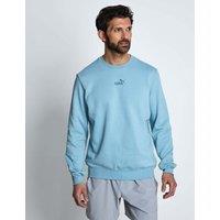 Puma Cotton Rich Crew Neck Sweatshirt Light Blue