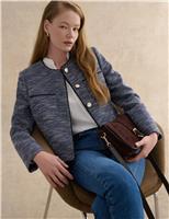 Cotton Rich Textured Cropped Jacket