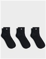 3 Pack Essentials Cotton Rich Ankle High Socks
