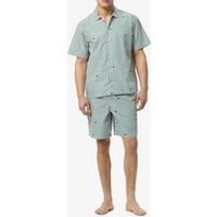 Lacoste Pure Cotton Striped Crocodile Pyjama Set Green