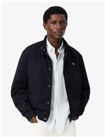 Lacoste Water Repellent Twill Harrington Jacket Navy