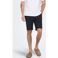 ONLY & SONS Slim Fit Cotton Rich Lightweight Shorts Black