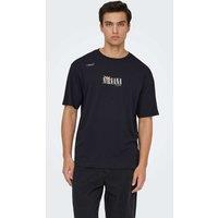 ONLY & SONS Pure Cotton Nirvana T-Shirt Black Mix