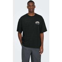 ONLY & SONS Snoopy Pure Cotton T-Shirt Black