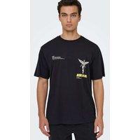 ONLY & SONS Pure Cotton Nirvana T-Shirt Black