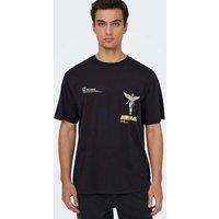 ONLY & SONS Pure Cotton Nirvana T-Shirt Black