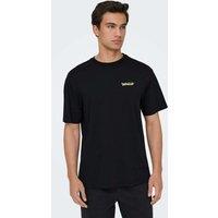 ONLY & SONS Pure Cotton Relaxed Fit T-Shirt Black Mix