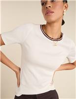 Pure Cotton Ribbed T-Shirt