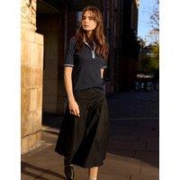 BAUKJEN Pure Cotton Ribbed Half Zip Top Navy Mix