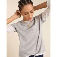 BAUKJEN Pure Cotton Double Layer Top Grey Marl