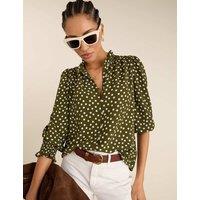 BAUKJEN Polka Dot Blouse Olive
