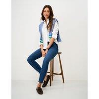 Crew Clothing Pure Cotton Collared Blouse White
