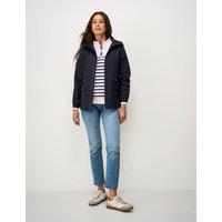 Crew Clothing Showerproof Hooded Raincoat Navy