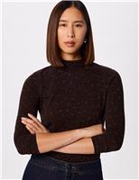 Whistles Cotton Rich Leopard Print Top Multi