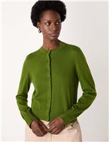 Cotton Rich Button Front Cardigan