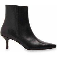 Whistles Leather Kitten Heel Pointed Ankle Boots Black
