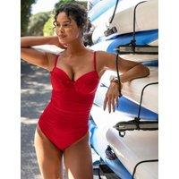 Pour Moi Ocean Breeze Padded Wired Cut Out Swimsuit Red