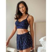 Pour Moi Love To Lounge Floral Non Wired Bra (A-G) Navy Mix