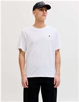 JACK & JONES 2 Pack Pure Cotton Crew Neck T-Shirts White Mix