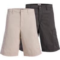 JACK & JONES 2 Pack Pure Cotton Cargo Shorts Grey