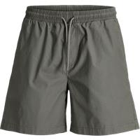 JACK & JONES Pure Cotton Elasticated Waist Shorts Grey