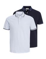 JACK & JONES 2 Pack Pure Cotton Polo Shirts Multi