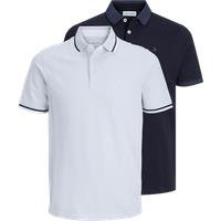 JACK & JONES 2 Pack Pure Cotton Polo Shirts Multi