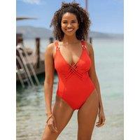 Naia Beach Raquel Tummy Control Padded Swimsuit Red