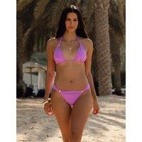 Naia Beach Maia Ruched Bikini Bottoms Purple