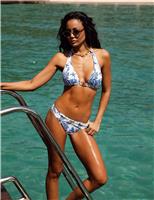 Elba Printed Padded Halterneck Bikini Top