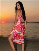 Naia Beach Printed Sarong Red Mix