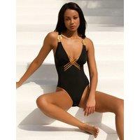 Naia Beach Raquel Tummy Control Padded Swimsuit Black