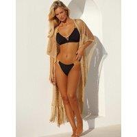 Naia Beach Phoebe Ring Detail High Leg Bikini Bottoms Black