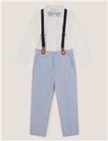 4 Piece Braces Shirt & Trousers Suit Set (6 Mths-13 Yrs)