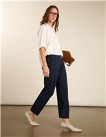 Jersey Straight Leg Cropped Trousers
