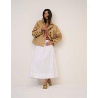 Nobody's Child Pure Cotton Cropped Trench Coat Natural