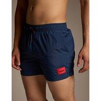 Hugo Dominica Swim Shorts with Logo Label Navy