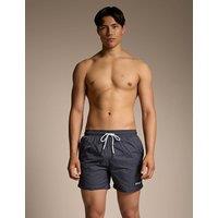 Hugo HAITI Logo Print Swim Shorts Dark Grey