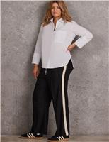 Side Stripe Wide Leg Trousers