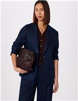 Whistles Relaxed Blazer Navy Mix