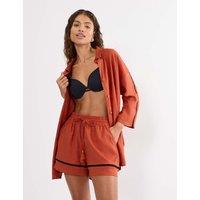 Triumph Linen Rich High Waisted Shorts Orange