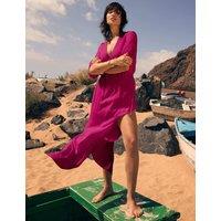 Triumph Beach MyWear V-Neck Maxi Kaftan Beach Dress Magenta