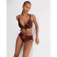 Triumph Summer Palm High Waisted Bikini Bottoms Dark Brown